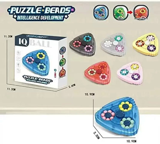 Triangle Puzzle Rotating Magic Bean Spinner